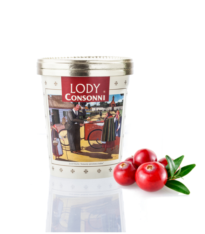 Lody luksusowe z jogurtem i żurawiną kanadyjską 500 ml