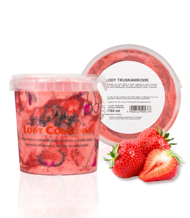 lody 750 ml truskawka