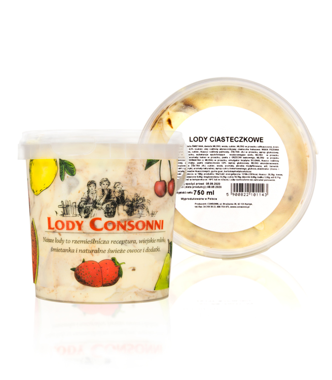 lody 500 ml ciasteczkowe 