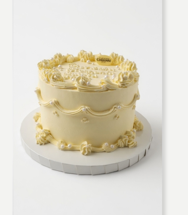 Tort komunijny lambeth kremowy