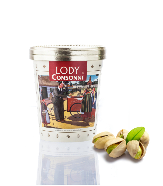 Lody luksusowe z pistacją z Bronte 500 ml