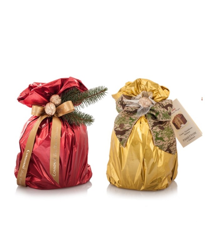 Panetton 600 g w worku świątecznym